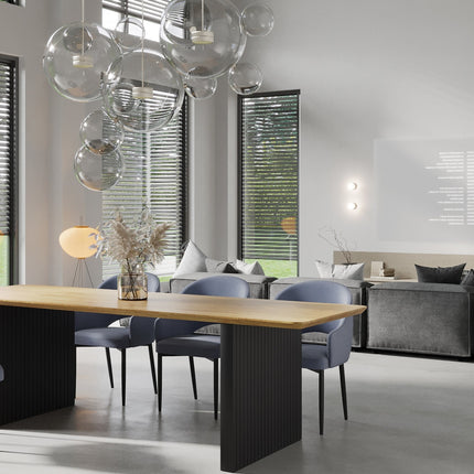 Solid Oak Dining Table Wooden Leg 067