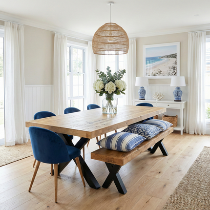 Extra Wide Dining Table Lincoln Dine Table Rustic Farmhouse Rustic Wood Chunky Metal Legs