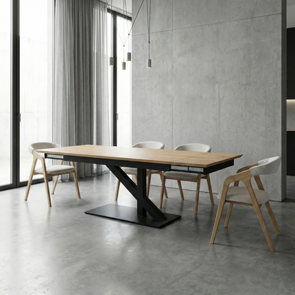 Solid Oak Extendable Dining Table OSKI