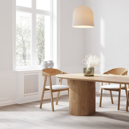 Oak Dining Table Steel Base 097