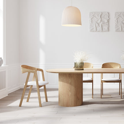 Oak Dining Table Steel Base 097