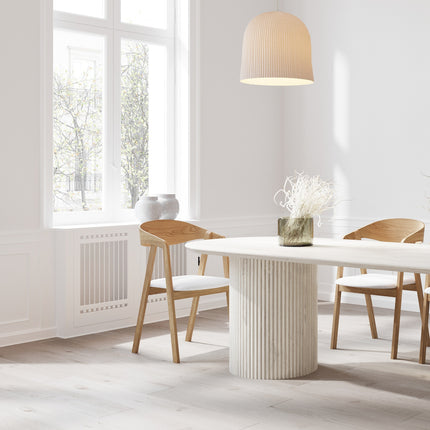 Oak Dining Table Steel Base 097