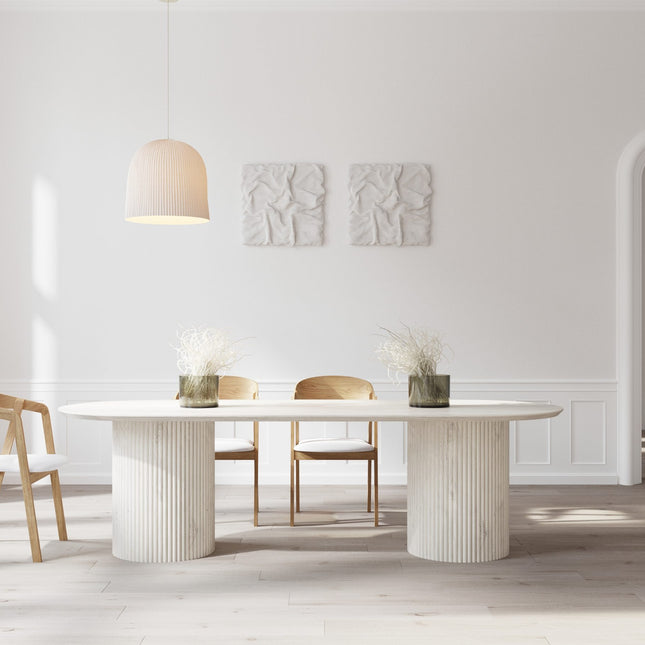 Oak Dining Table Steel Base 097