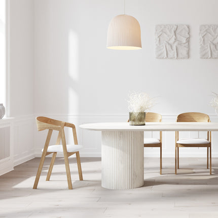 Oak Dining Table Steel Base 097