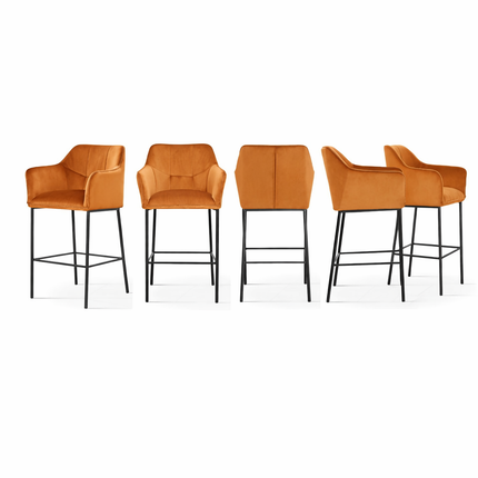 Bar Stools Boston with black metal base