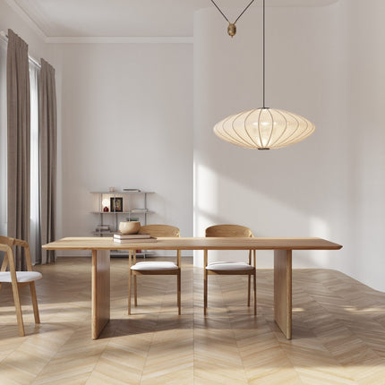 HARDWOOD Solid Oak Dining Table with Wooden Legs CLAR 036