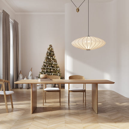 HARDWOOD Solid Oak Dining Table with Wooden Legs CLAR 036