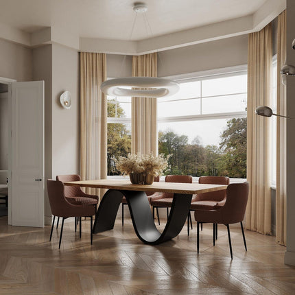 Oak Modern Dining Table Wave 061