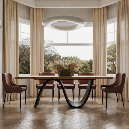 Oak Modern Dining Table Wave 061