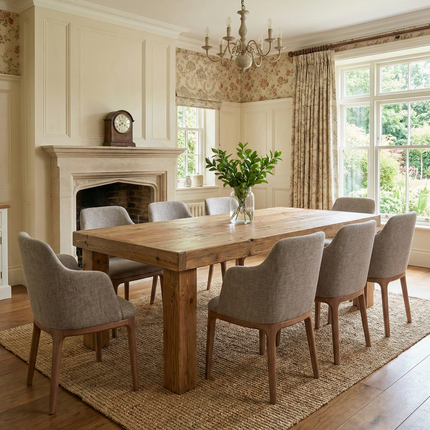 Kingston Farmhouse Dining Table – Rustic Wood Dining Table – Farmhouse Table