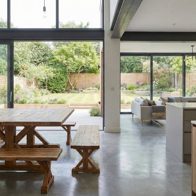 Square Rustic Dining Table Ambassador Farmhouse Wooden Legs