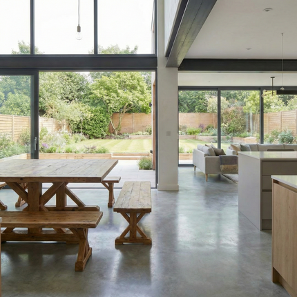 Square Rustic Dining Table Ambassador Farmhouse Wooden Legs