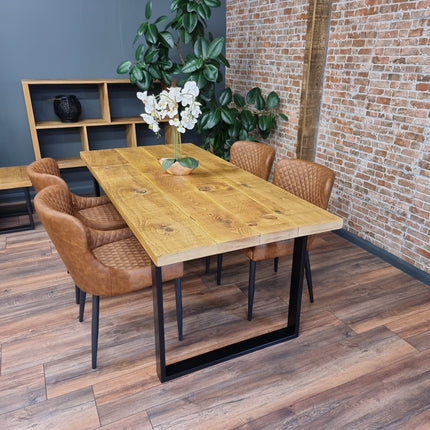 Rustic Dining Table Metal LEGS Industrial Rustic Wood Handmade Table Cotswold