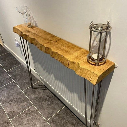 Rustic Console Table With Hairpin Legs 19cm Depth