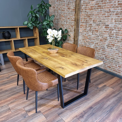 Rustic Dining Table Metal LEGS Industrial Rustic Wood Handmade Table Cotswold