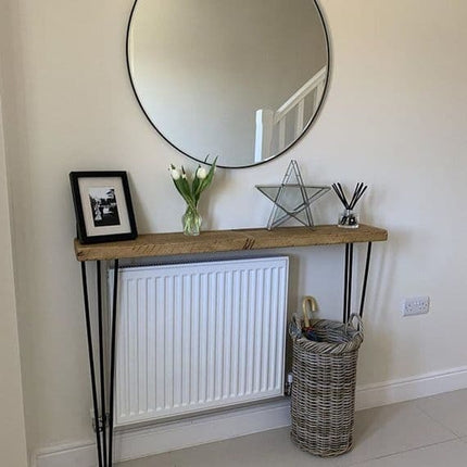 Rustic Console Table With Hairpin Legs 19cm Depth