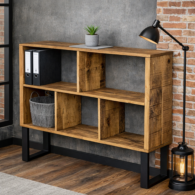 Rustic Bookcase Handmade Industrial Style Bookcase Bookshelf Storage Unit Cabinet Lincoln