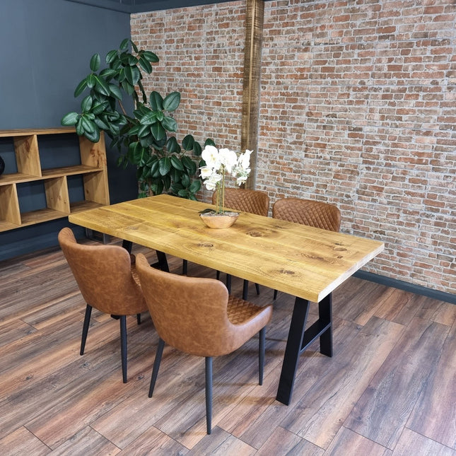 Rustic Dining Table Metal LEGS Industrial Rustic Wood Handmade Table Cotswold