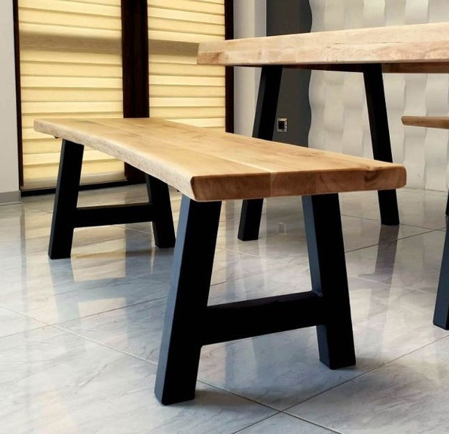 Solid Oak Dining Bench Chunky Legs 0107