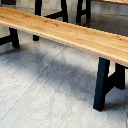 Solid Oak Dining Bench Chunky Legs 0107