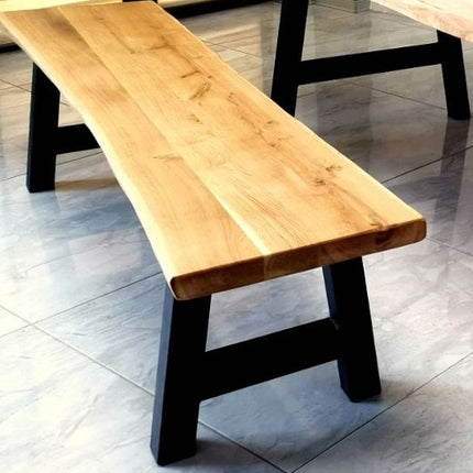 Solid Oak Dining Bench Chunky Legs 0107 - 38 cm, 230 cm