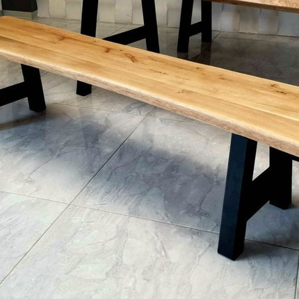 Solid Oak Dining Bench Chunky Legs 0107