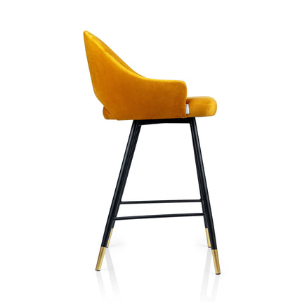 Bar Stools Rose with black metal base