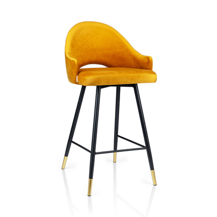 Bar Stools Rose with black metal base