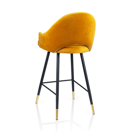 Bar Stools Rose with black metal base