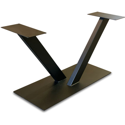 Solid Oak Dining Table Steel Leg 043