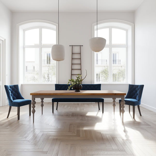 Winter Oak Farmhouse Dining Table