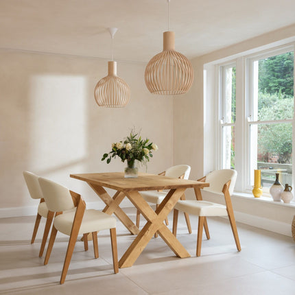 Rustic Industrial Dining Table John Lewis Calia Style Rustic Wooden Chunky X Frame Legs