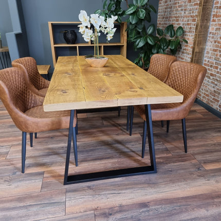 Rustic Dining Table Metal LEGS Industrial Rustic Wood Handmade Table Cotswold