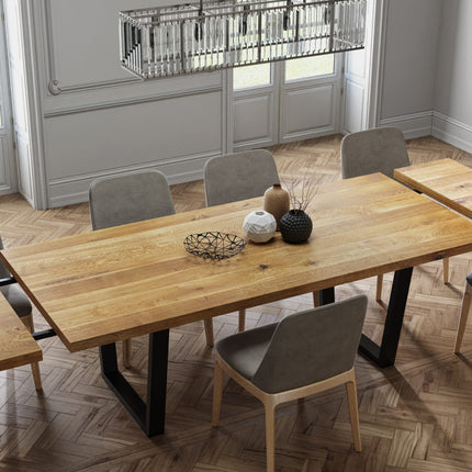 Extendable Solid Oak Dining Table Clar VF Legs 087