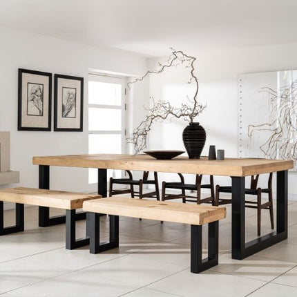 Grantham Dining Table 112cm Wide Chunky Frame Legs