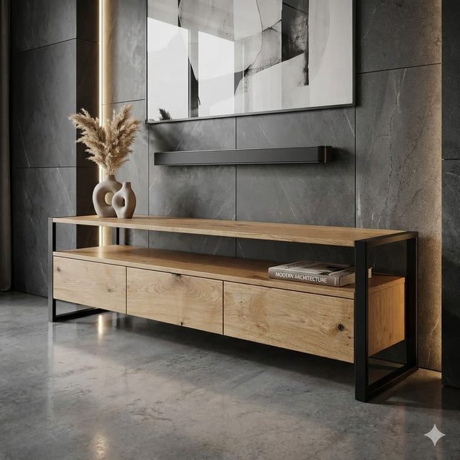 Oak TV cabinet Spanby