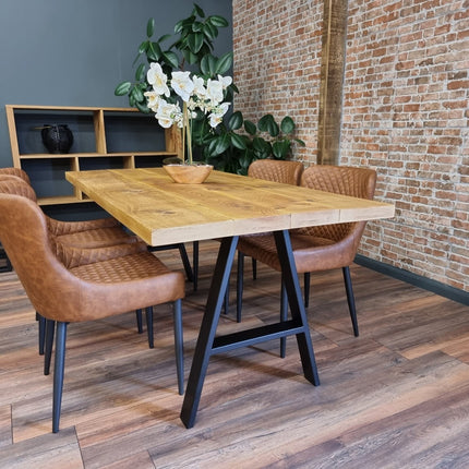 Rustic Dining Table Metal LEGS Industrial Rustic Wood Handmade Table Cotswold