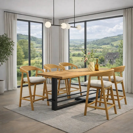 Beesby Oak Modern Breakafast Bar