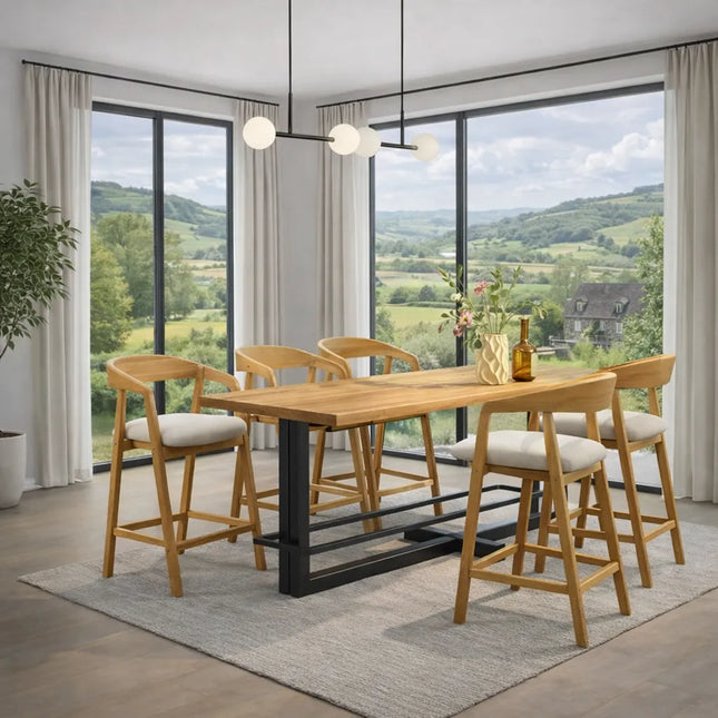 Beesby Oak Modern Breakafast Bar