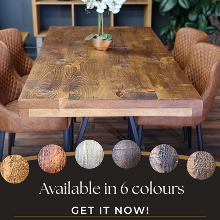 Grantham Thick Dining Industrial Dining Table A Frame Steel Legs