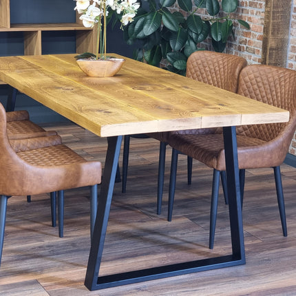 Rustic Dining Table Metal LEGS Industrial Rustic Wood Handmade Table Cotswold