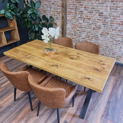 Rustic Dining Table Metal LEGS Industrial Rustic Wood Handmade Table Cotswold