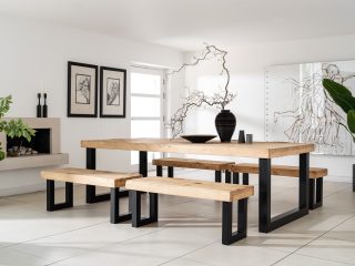 Grantham Dining Table 112cm Wide Chunky Frame Legs