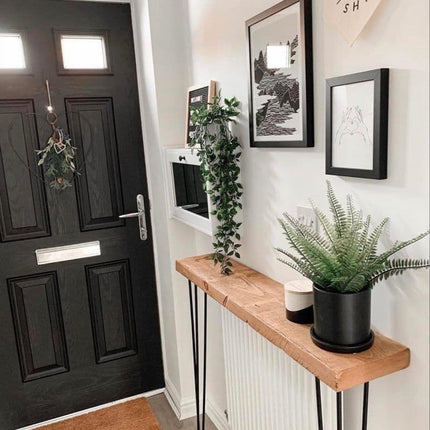 Rustic Console Table With Hairpin Legs 19cm Depth