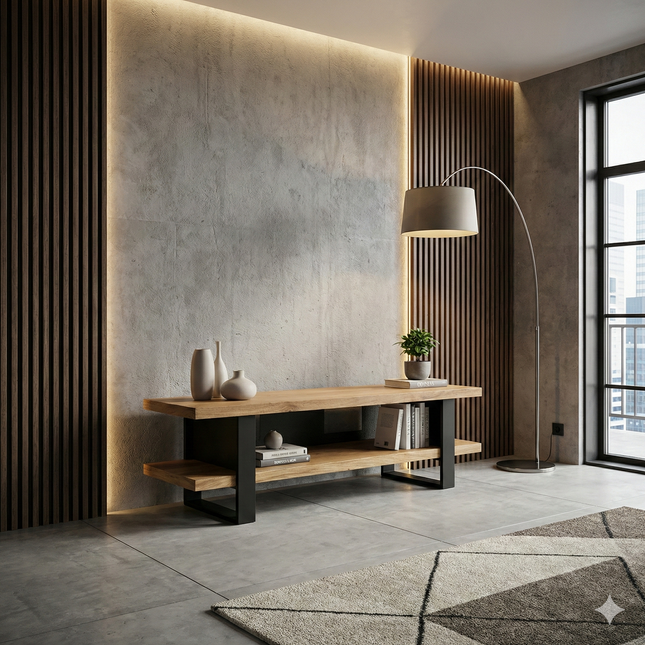 Oak loft TV stand Donington