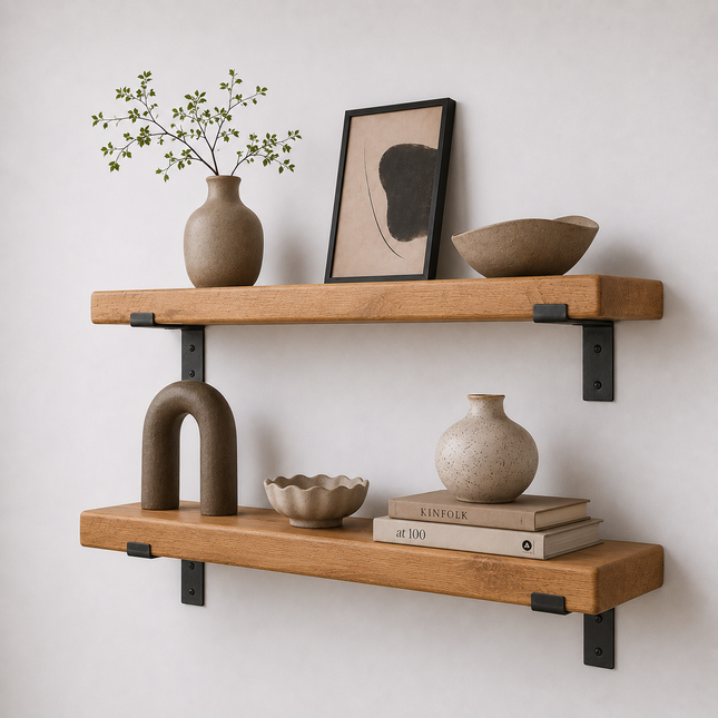 Brigg Straight Edge Rustic Shelf Lipped Shaped Bracket