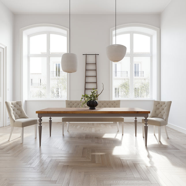 Crystal Oak Farmhouse Dining Table