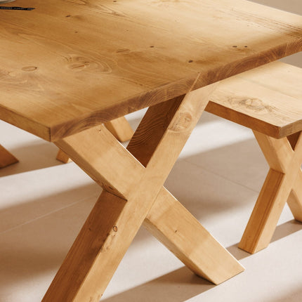 Rustic Industrial Dining Table John Lewis Calia Style Rustic Wooden Chunky X Frame Legs