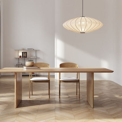 HARDWOOD Solid Oak Dining Table with Wooden Legs CLAR 036