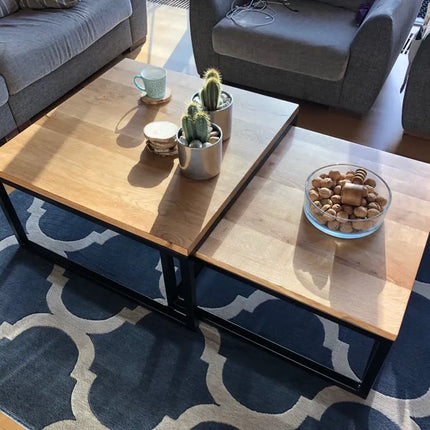 Double loft oak coffee table DUO